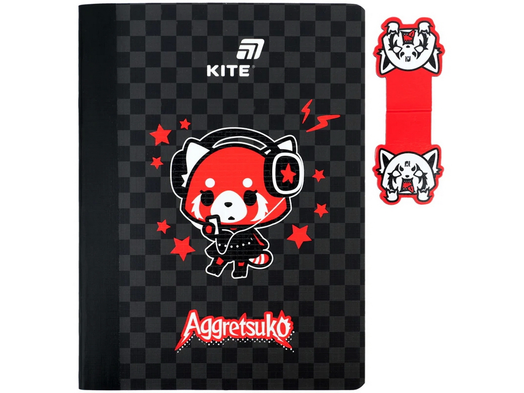 Блокнот А5 с магнитной закладкой Kite AR26-192 Aggretsuko, 60 листов, клетка