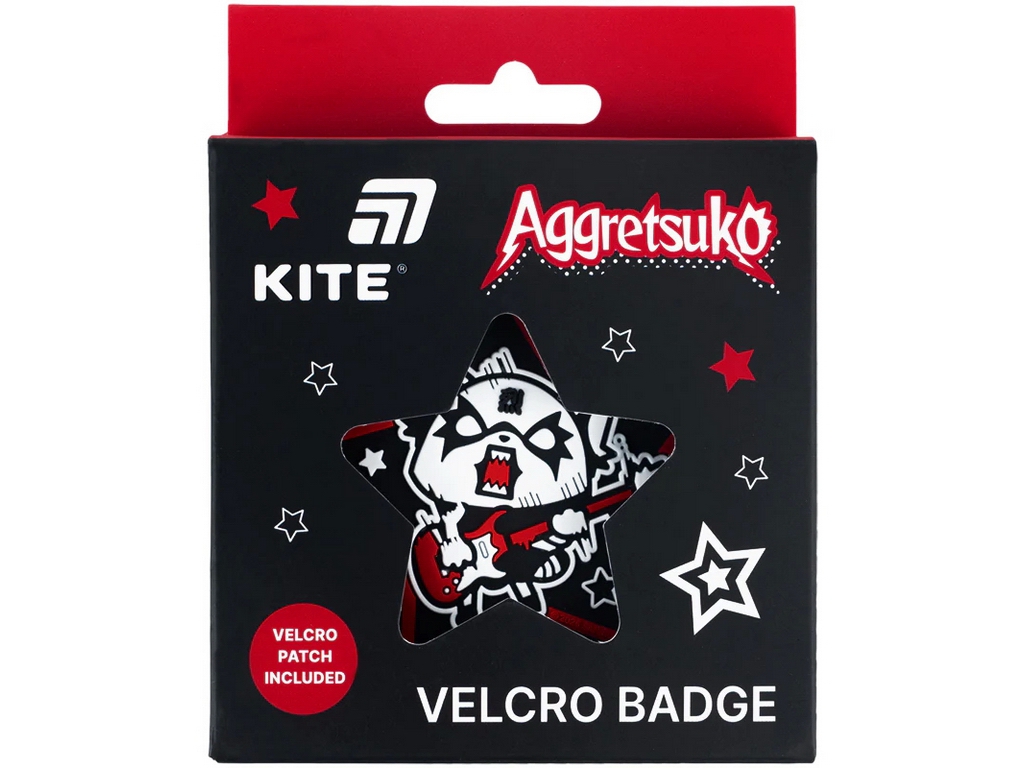 Бейдж на липучці Aggretsuko, 6,6×6,4 см, гумовий, Kite