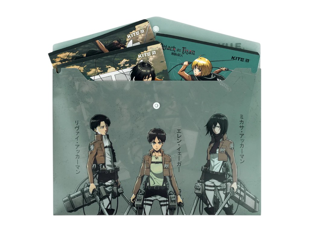 Папка на кнопці Kite Attack on Titan AT25-244, формат A4, поліпропілен, Kite