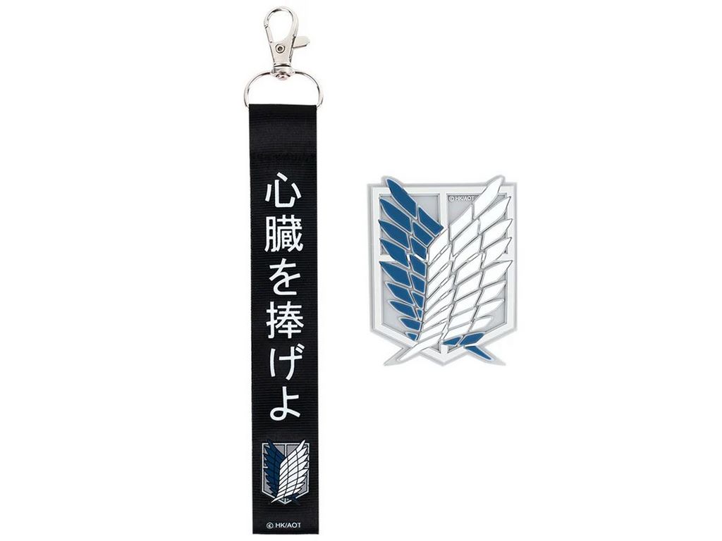 Набір бейдж на липучці та підвіска, 2 штуки, Attack on Titan Season 1-3, Kite