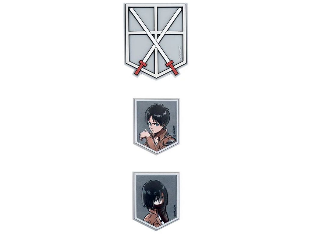 Набір бейджів на липучці, 3 штуки, Attack on Titan Season 1-3, Kite