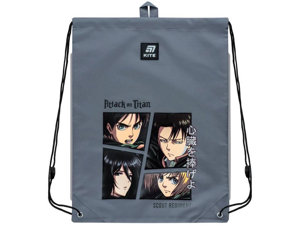Сумка для обуви со шнурками Attack on Titan Season AT25-600L, 49×36 см, затяжка шнурком, Kite