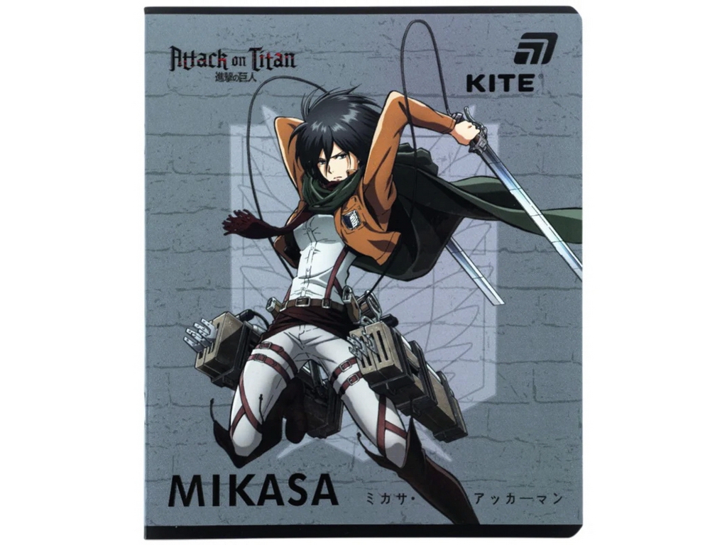 Тетрадь в линию 24 листа Kite AT26-239 Attack on Titan Season, микс видов, цена за 1шт