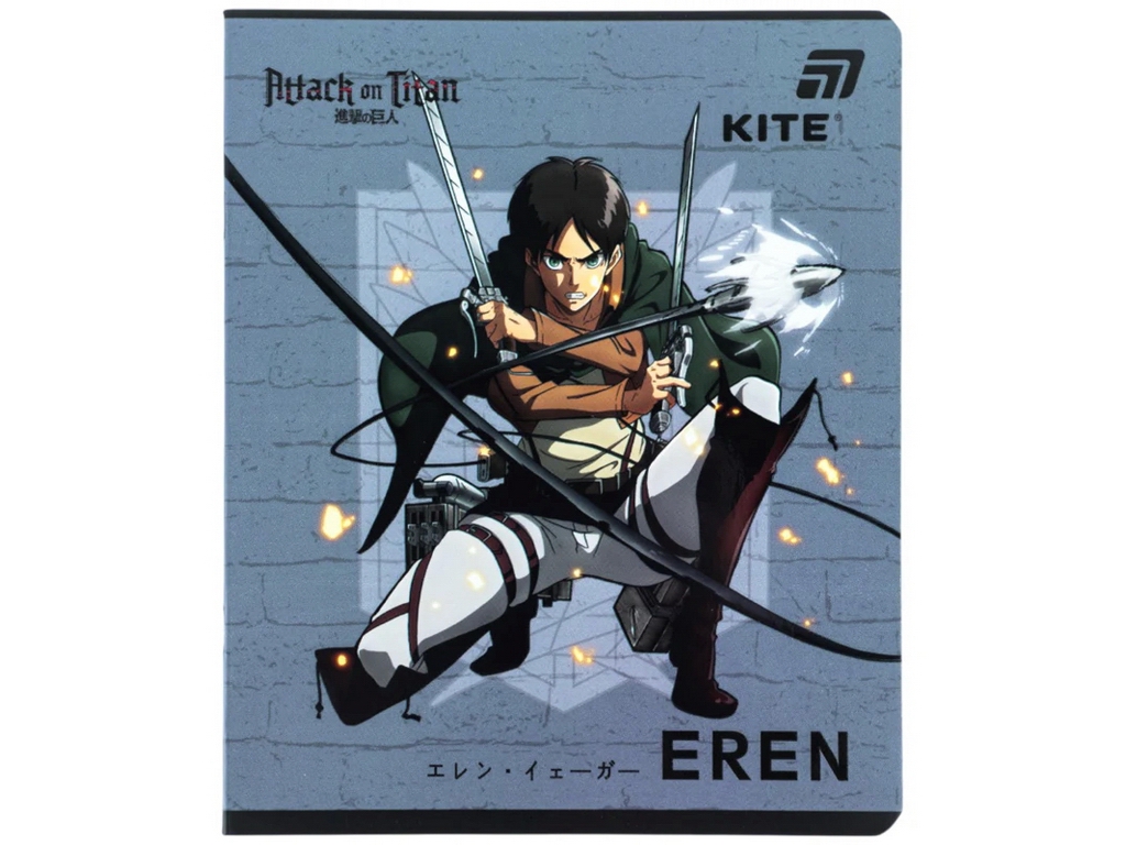 Тетрадь в линию 24 листа Kite AT26-239 Attack on Titan Season, микс видов, цена за 1шт