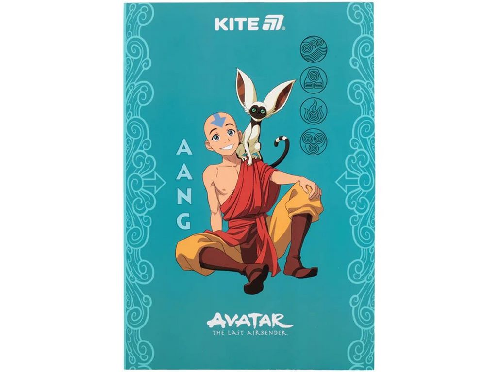 Блокнот-планшет в клетку A5, 50 листов, Avatar The Last Airbender, Kite