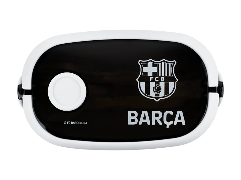 Ланчбокс Kite FC Barcelona BC25-1180, 900 мл, з клапаном, чорний, Kite
