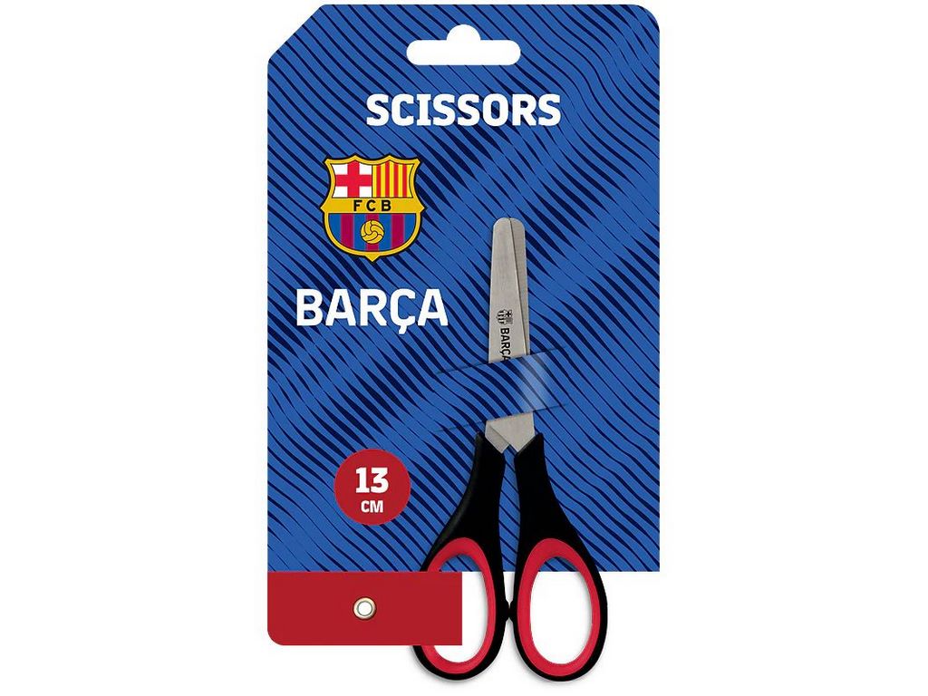 Ножницы детские с резиновыми вставками, 13см FC Barcelona, ​​Kite