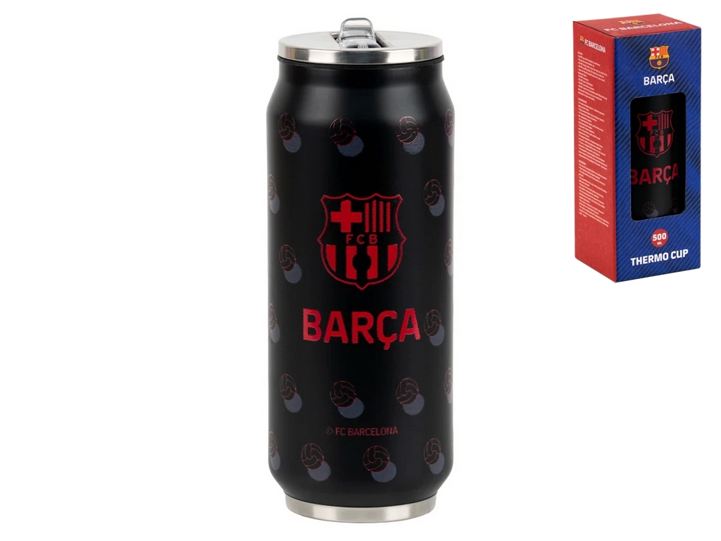 Термочашка с трубочкой 500мл, FC Barcelona, Kite BC25-1264