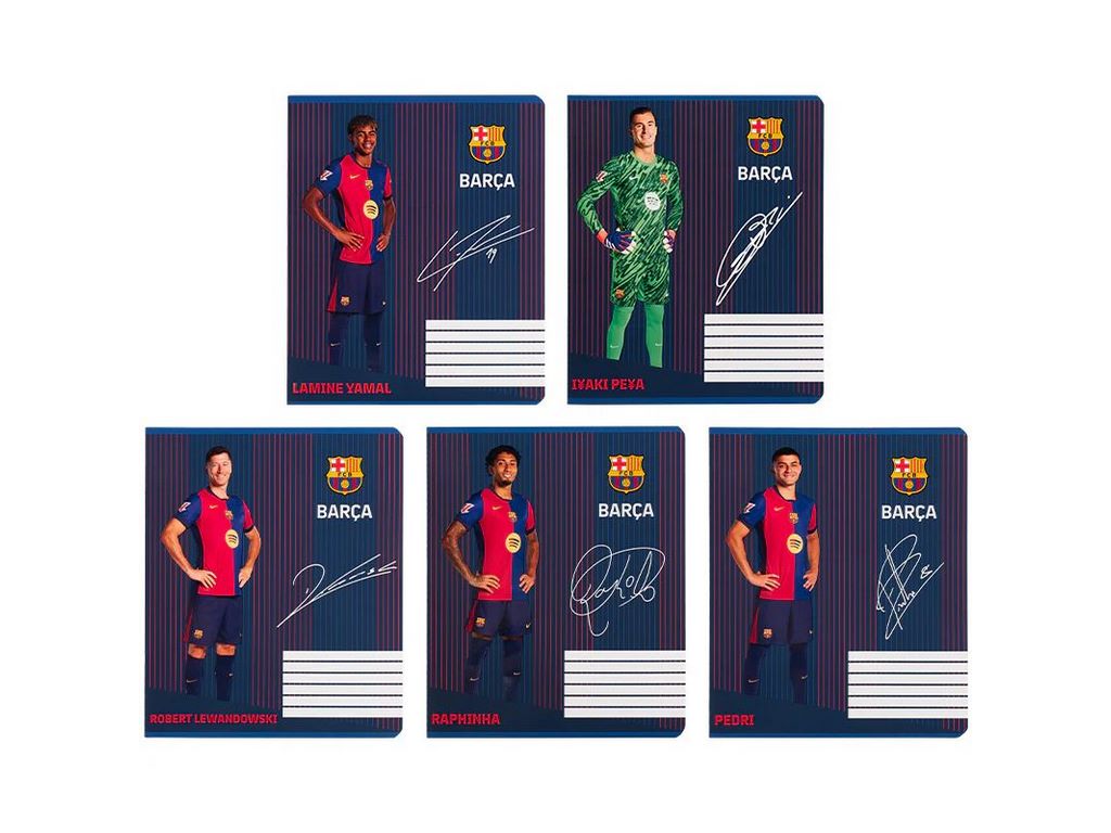 Зошит у клітинку 18 аркушів, FC Barcelona (ціна за 1шт)