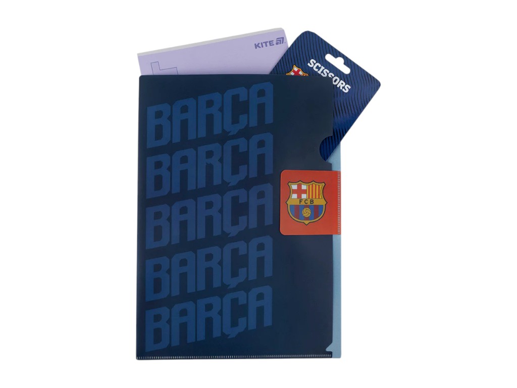 Папка-куточок з клапаном Kite FC Barcelona BC25-248, формат A4, поліпропілен, Kite