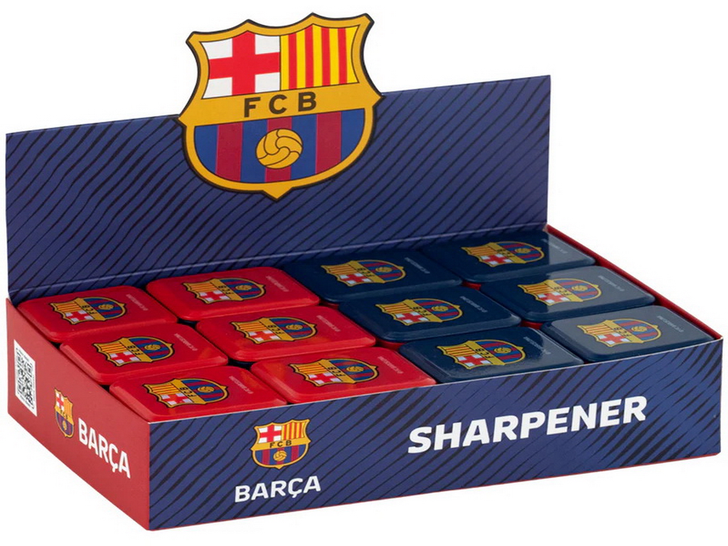 Точилка Kite FC Barcelona, прямокутна, з контейнером, 2 види (ціна за 1шт), Kite