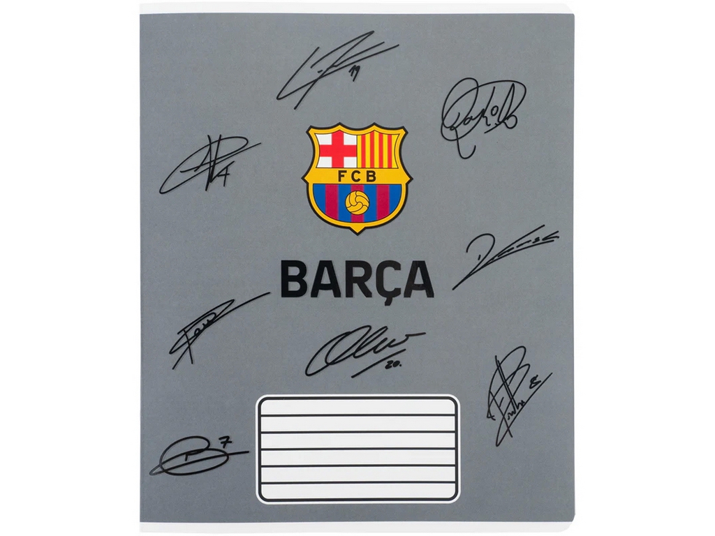 Зошит шкільний у клітинку Kite FC Barcelona, 18 аркушів, фактурна обкладинка, 5 видів (ціна за 1шт)