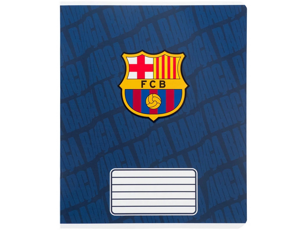 Зошит шкільний у клітинку Kite FC Barcelona, 18 аркушів, фактурна обкладинка, 5 видів (ціна за 1шт)