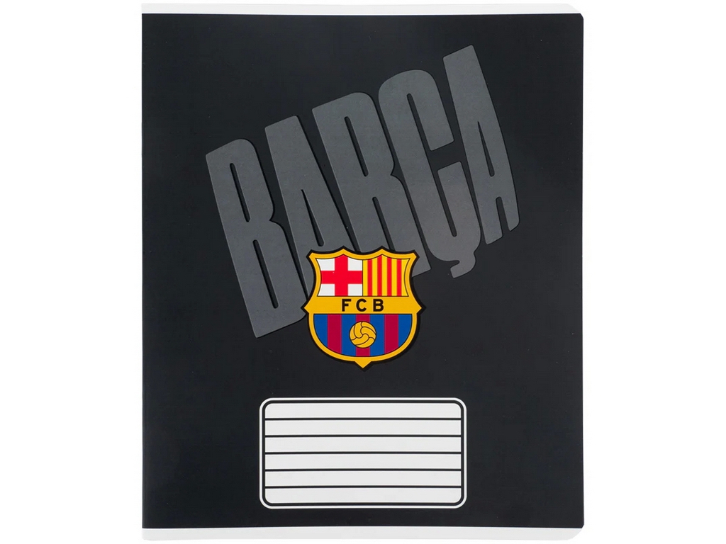 Зошит шкільний у клітинку Kite FC Barcelona, 18 аркушів, фактурна обкладинка, 5 видів (ціна за 1шт)