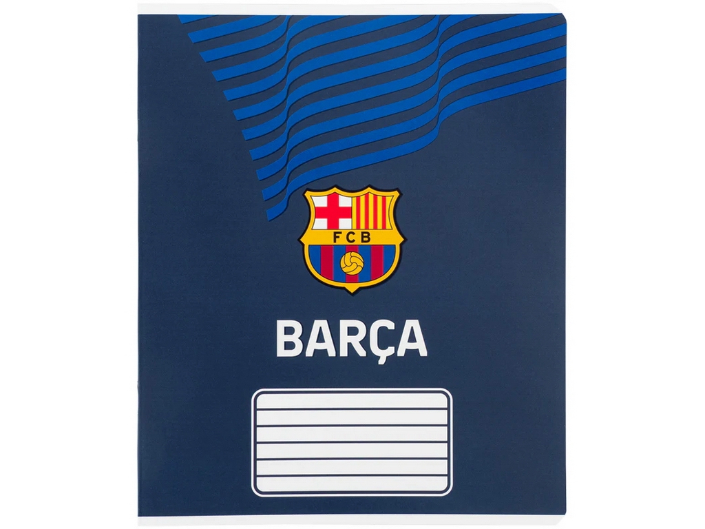 Зошит шкільний у клітинку Kite FC Barcelona, 18 аркушів, фактурна обкладинка, 5 видів (ціна за 1шт)