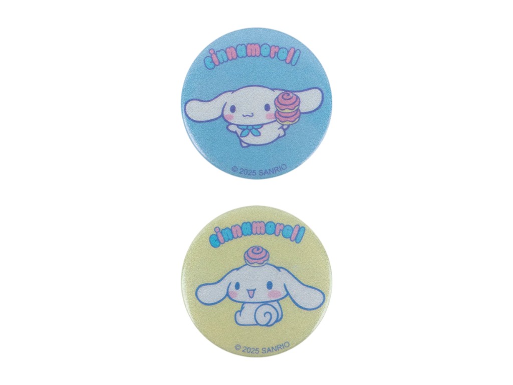 Значки світловідбивні Kite Cinnamoroll CR25-107, 2 шт., з застібкою, PVC, Kite