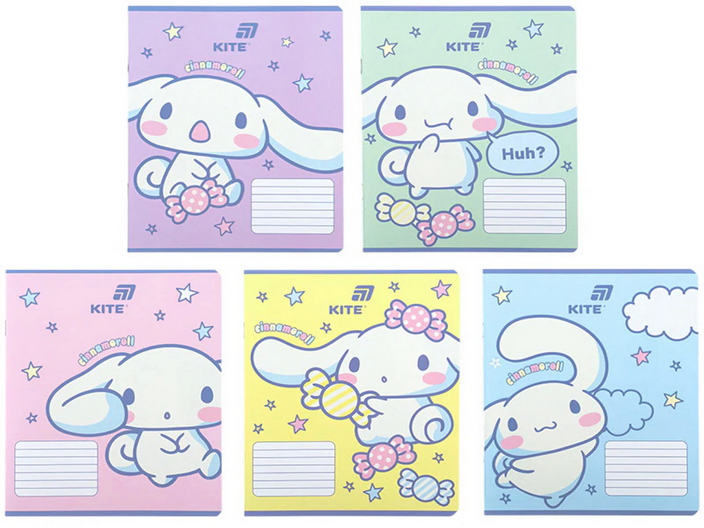 Зошит у кілітинку Cinnamoroll Kite CR26-232, 12 аркушів, мікс видів, ціна за 1шт