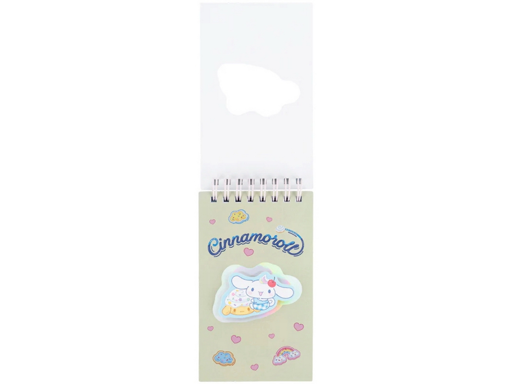 Блокнот на подвійній кольоровій спіралі Cinnamoroll, 80×135 мм, 80 аркушів, лінія, Kite