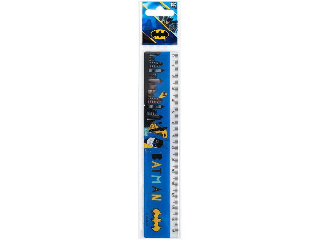 Лінійка пластикова, 15см DC Batman, Kite