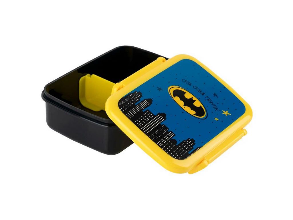 Ланчбокс Kite DC Comics, 420 мл, жовтий з малюнком Batman, Kite