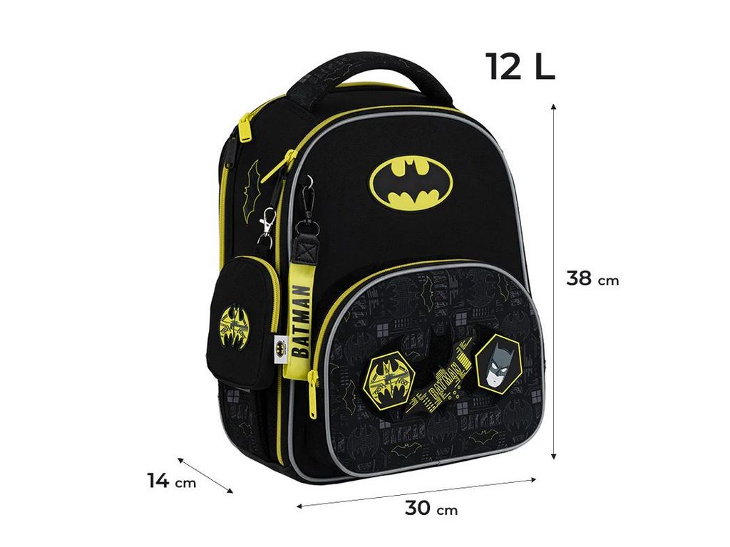 Рюкзак шкільний каркасний DC Batman, Kite