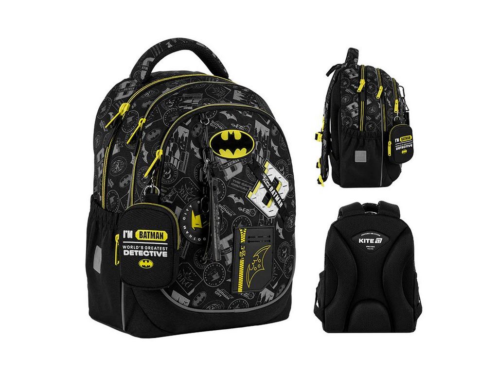 Рюкзак школьный, DC Batman, Kite