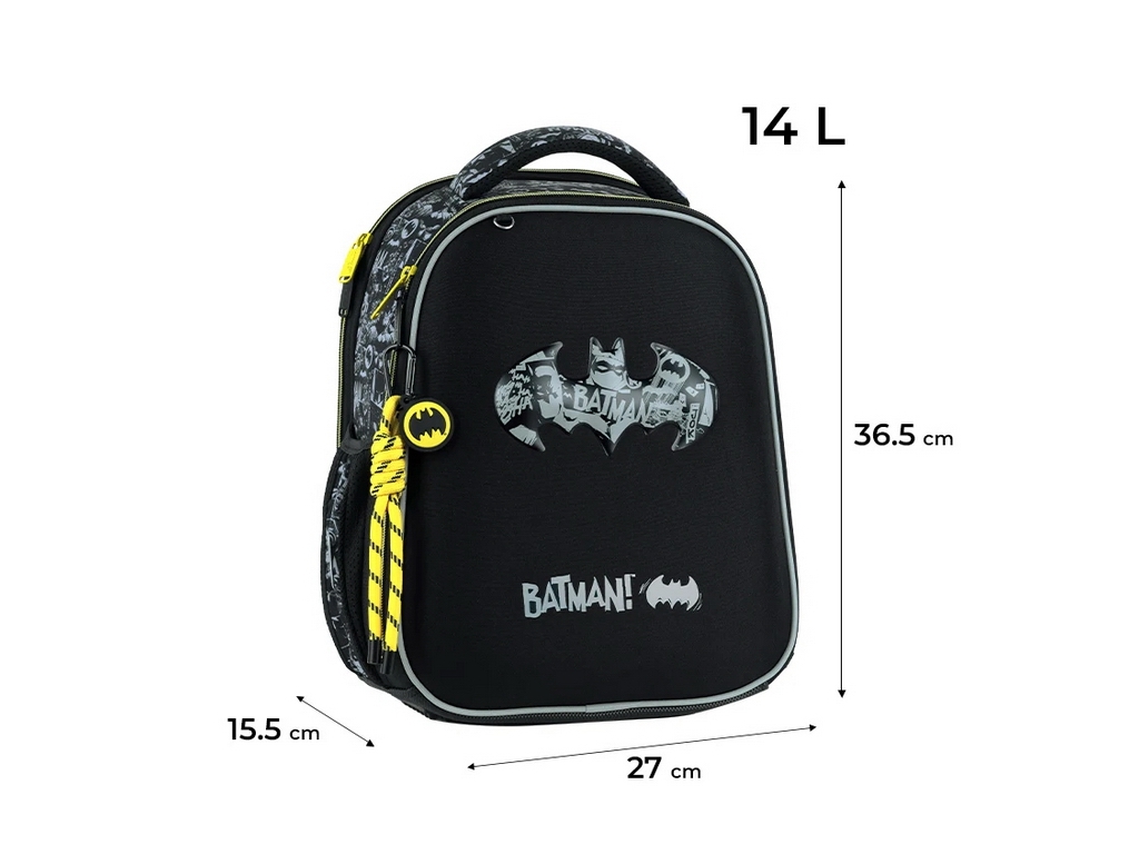 Рюкзак шкільний підлітковий каркасний DC Batman Kite DC26-555S