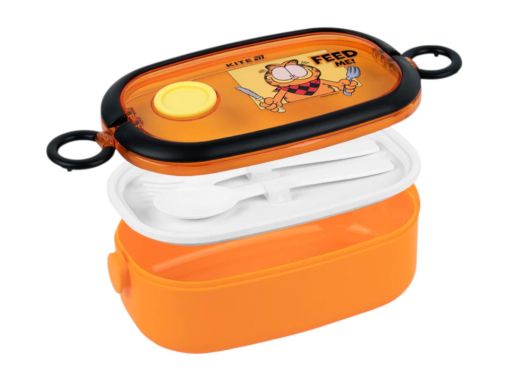 Ланчбокс Kite Garfield GF25-1180, 900 мл, з клапаном, помаранчевий, Kite