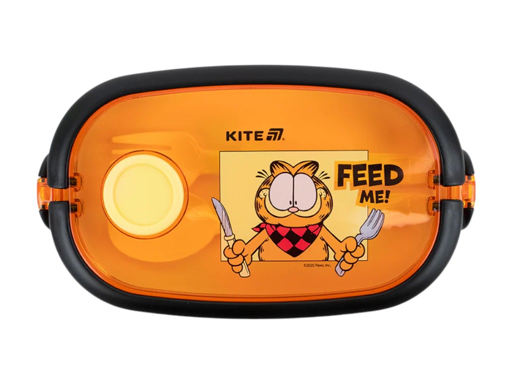 Ланчбокс Kite Garfield GF25-1180, 900 мл, з клапаном, помаранчевий, Kite