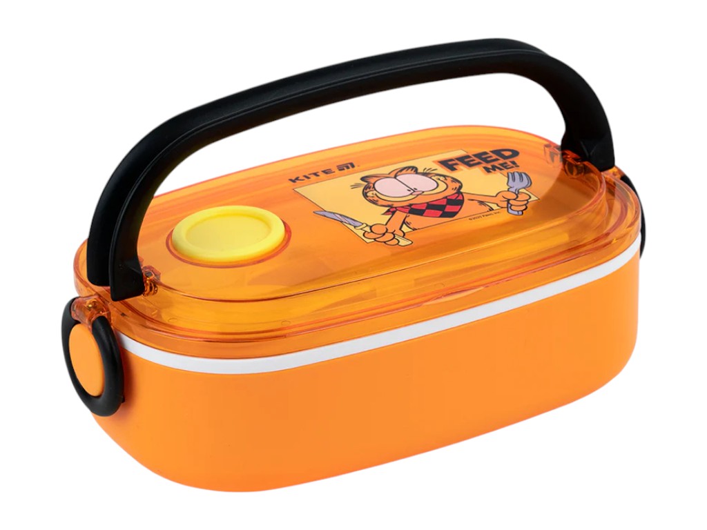 Ланчбокс Kite Garfield GF25-1180, 900 мл, з клапаном, помаранчевий, Kite