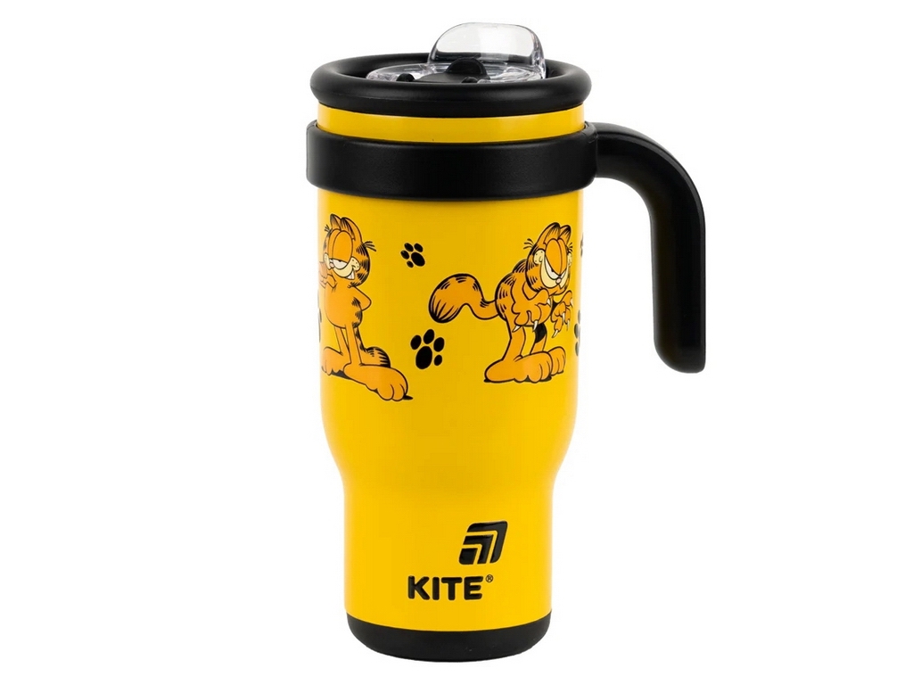 Термокружка з трубочкою 530 мл Garfield Retro Kite GF25-1266