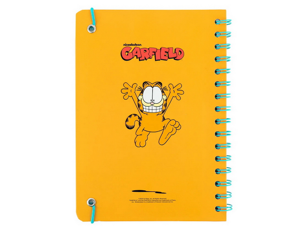 Блокнот на спирали в клетку на 80 листов А5, Garfield Retro/Classic, Kite