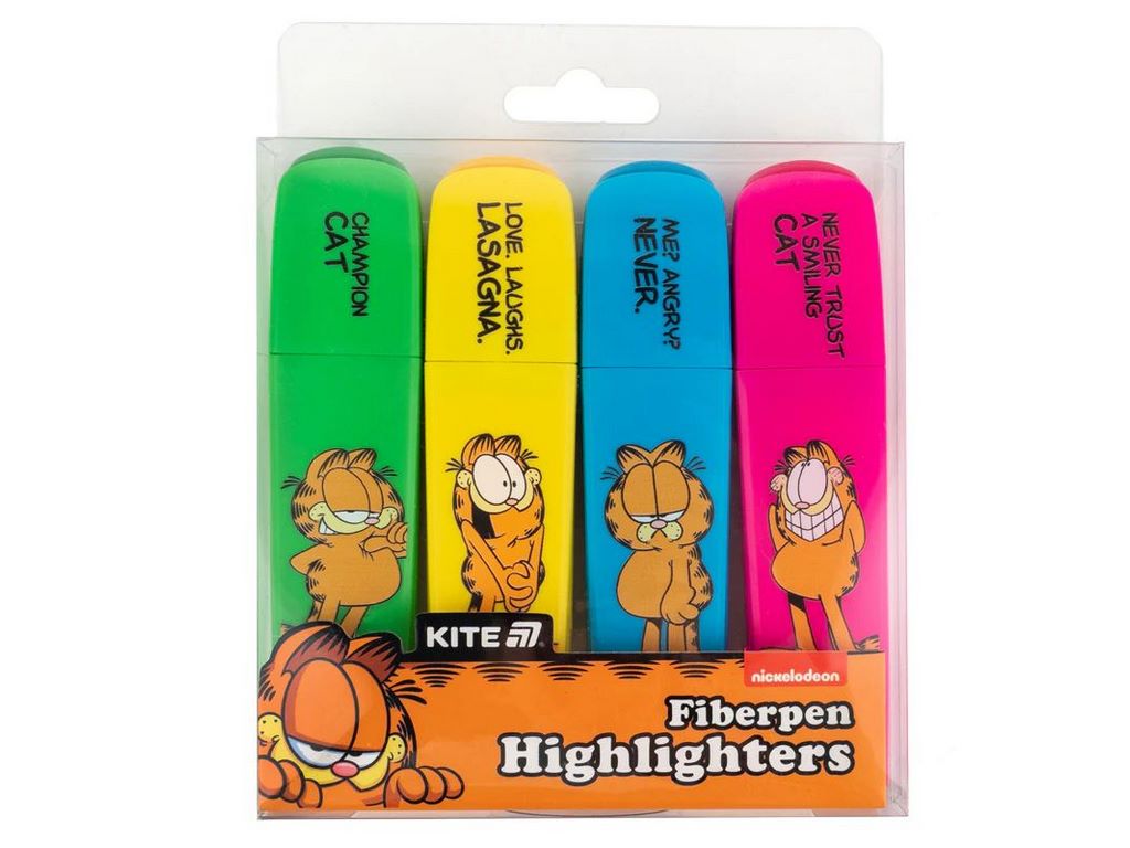 Маркер Highlighter, набір з 4-х кольорів, Kite