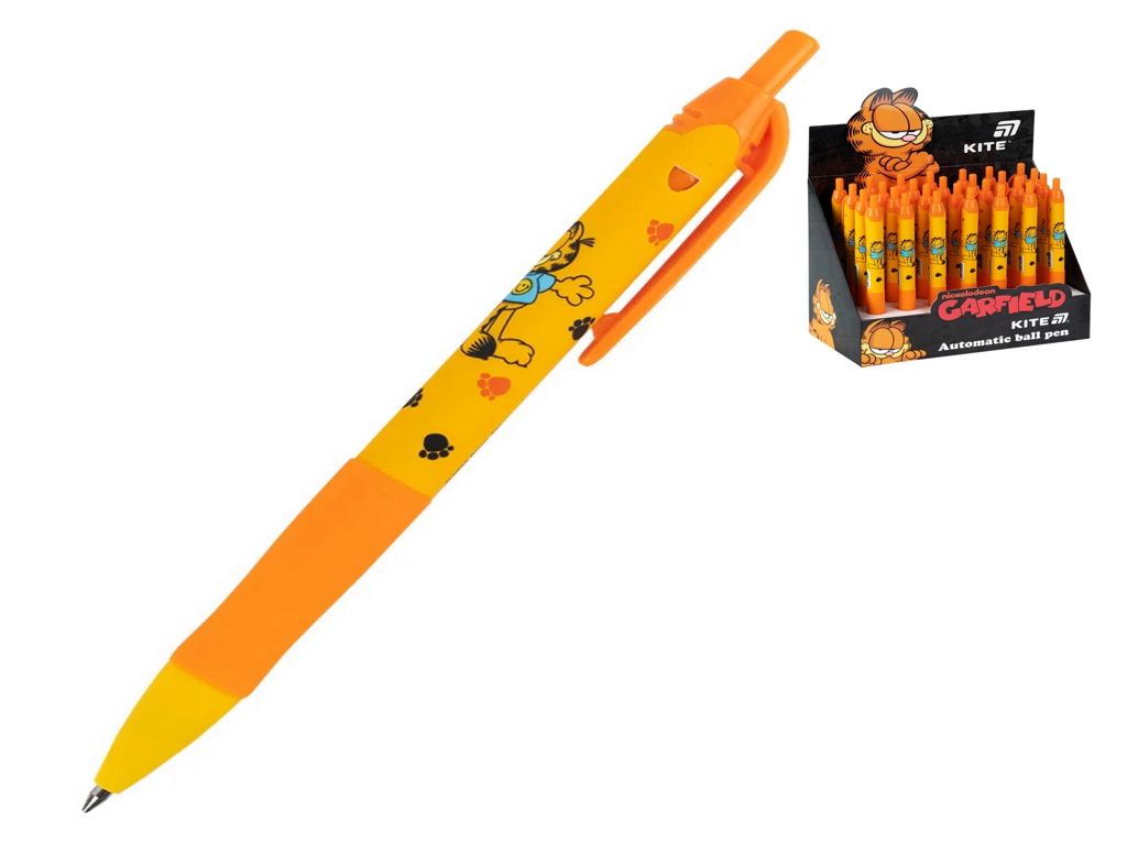 Ручка кулькова автоматична Kite Garfield GF26-039, синя, 0,5 мм