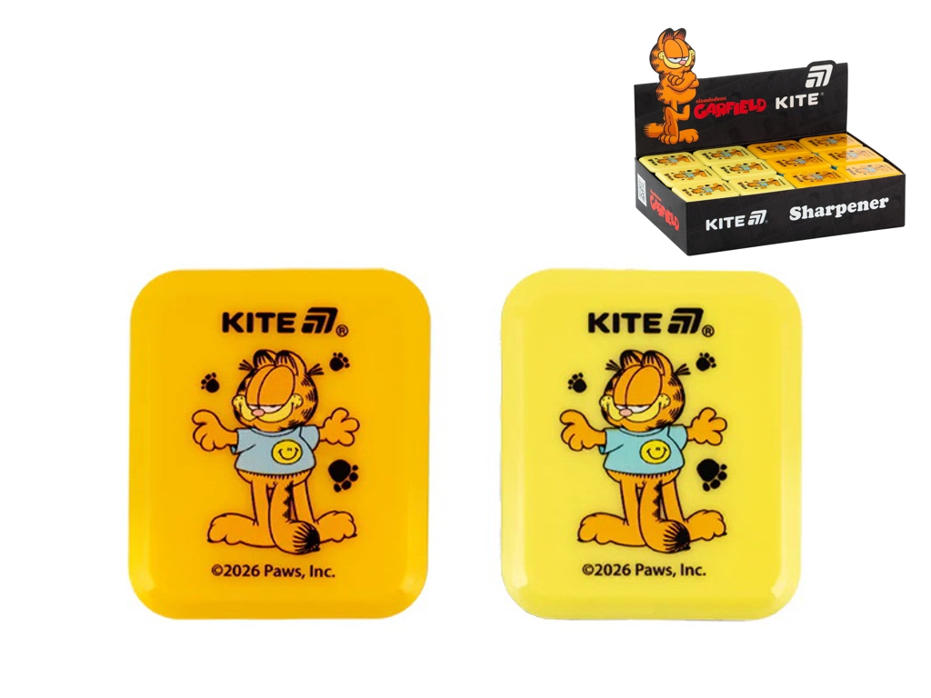 Точилка з контейнером прямокутна Kite Garfield GF26-116