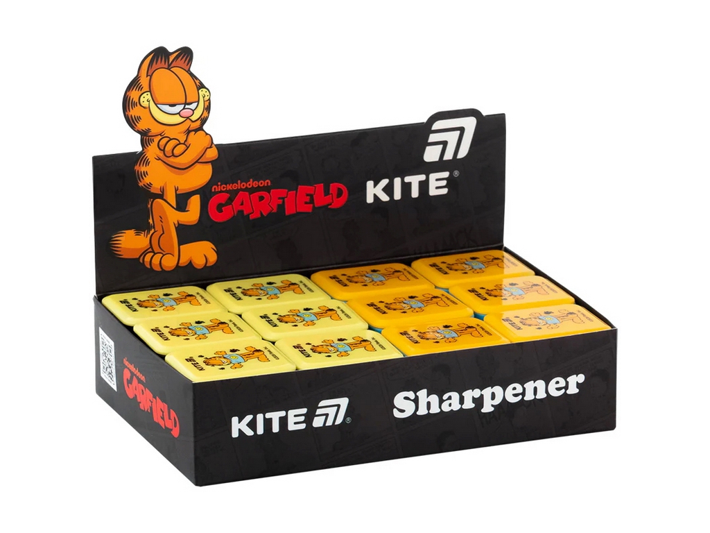 Точилка з контейнером прямокутна Kite Garfield GF26-116