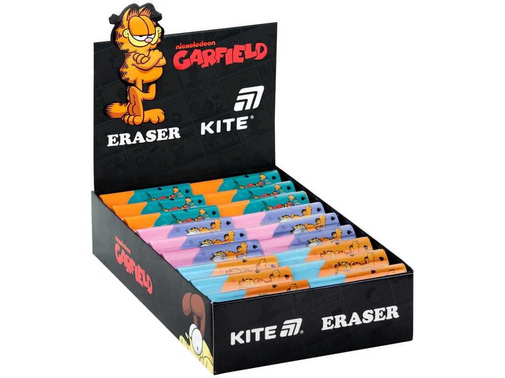 Гумка стираюча кольорова Kite Garfield GF26-1269, мікс видів