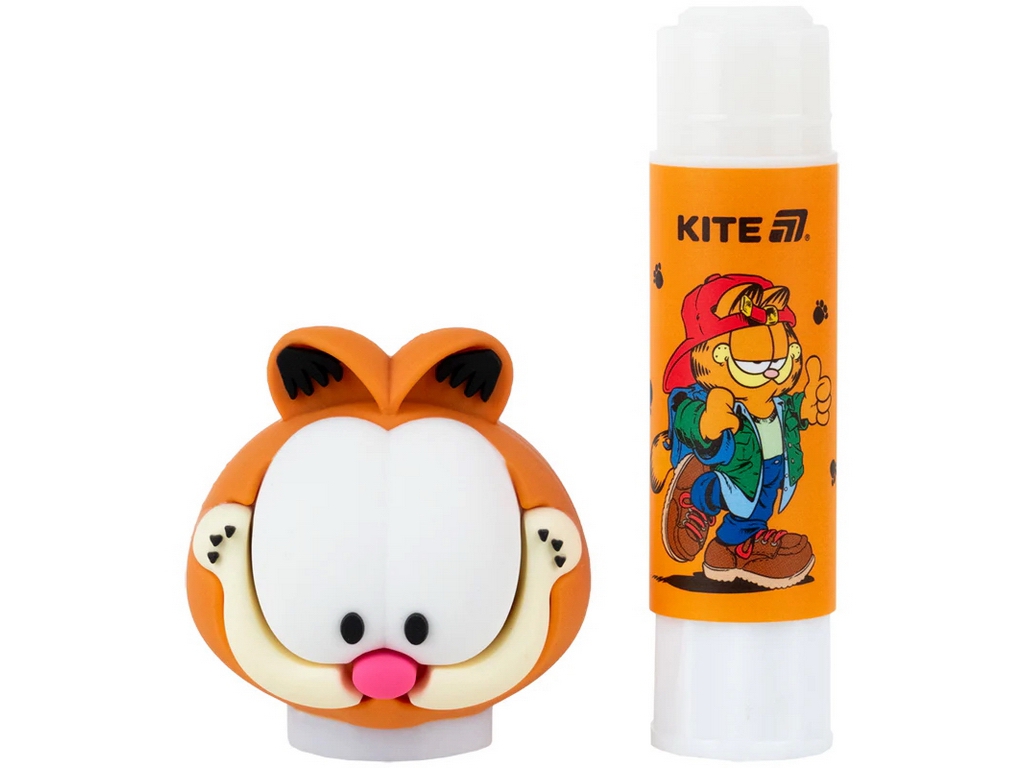 Клей-карандаш PVP Kite Garfield GF26-131 с фигурным колпачком