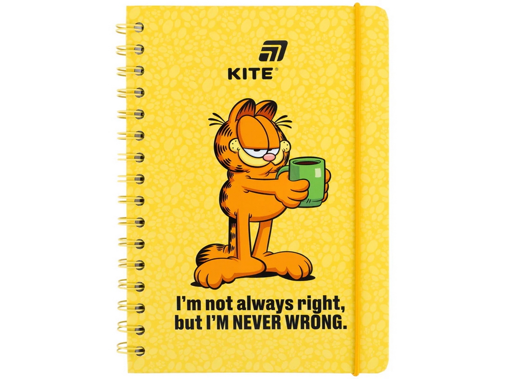 Блокнот А5 на спирали в клетку Garfield Retro Kite GF26-190, 80 листов