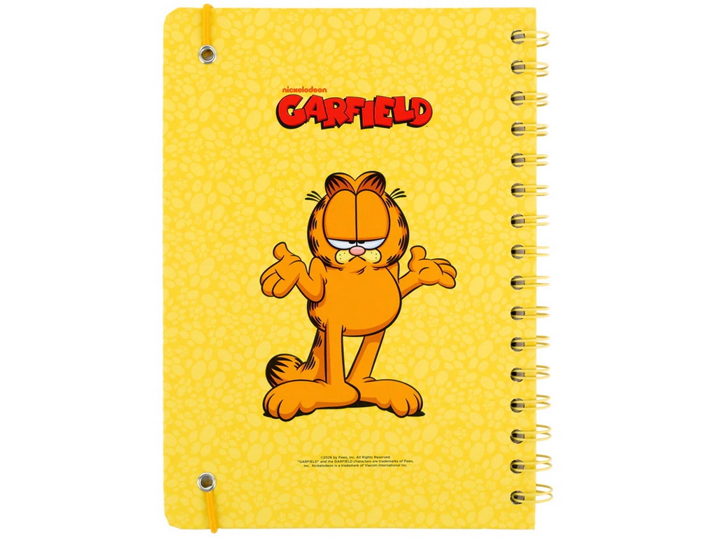 Блокнот А5 на спирали в клетку Garfield Retro Kite GF26-190, 80 листов