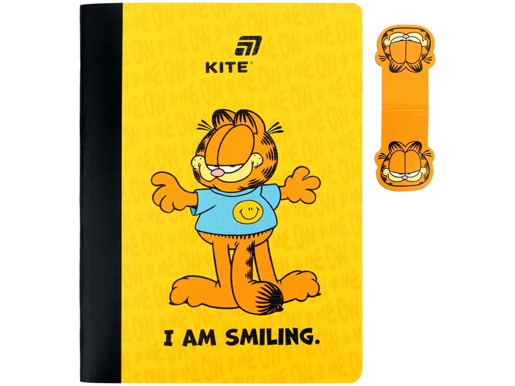 Блокнот А5 с магнитной закладкой в клетку Garfield Retro Kite GF26-192, 60 листов