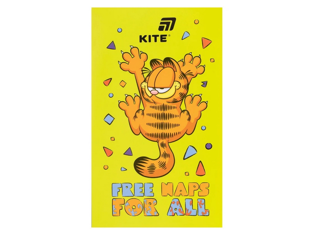 Блокнот-планшет А6 Kite Garfield, нелінований, 50 аркушів