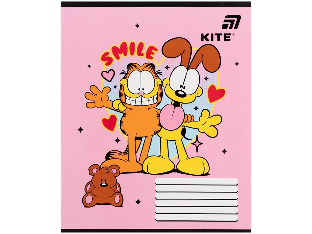 Зошит у косу лінію Garfield Kite GF26-235, 12 аркушів, мікс видів, ціна за 1 шт