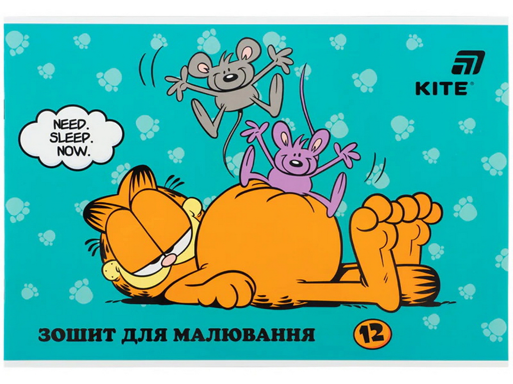 Зошит для малювання Garfield Kite GF26-241, 12 аркушів, мікс видів, ціна за 1 шт