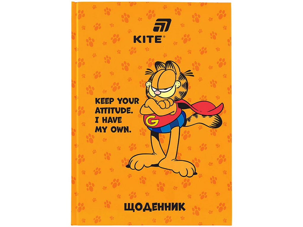 Щоденник шкільний Kite Garfield GF26-262, тверда обкладинка