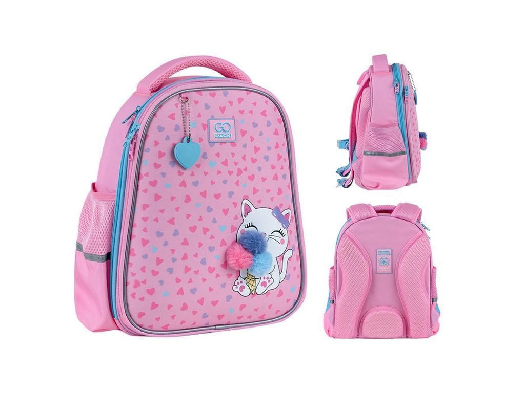 Рюкзак шкільний напівкаркасний Fluffy Kitten, GoPack