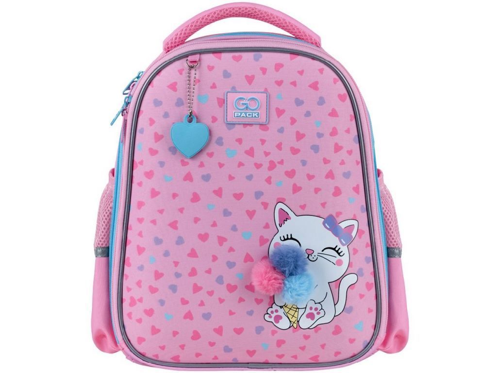 Рюкзак шкільний напівкаркасний Fluffy Kitten, GoPack