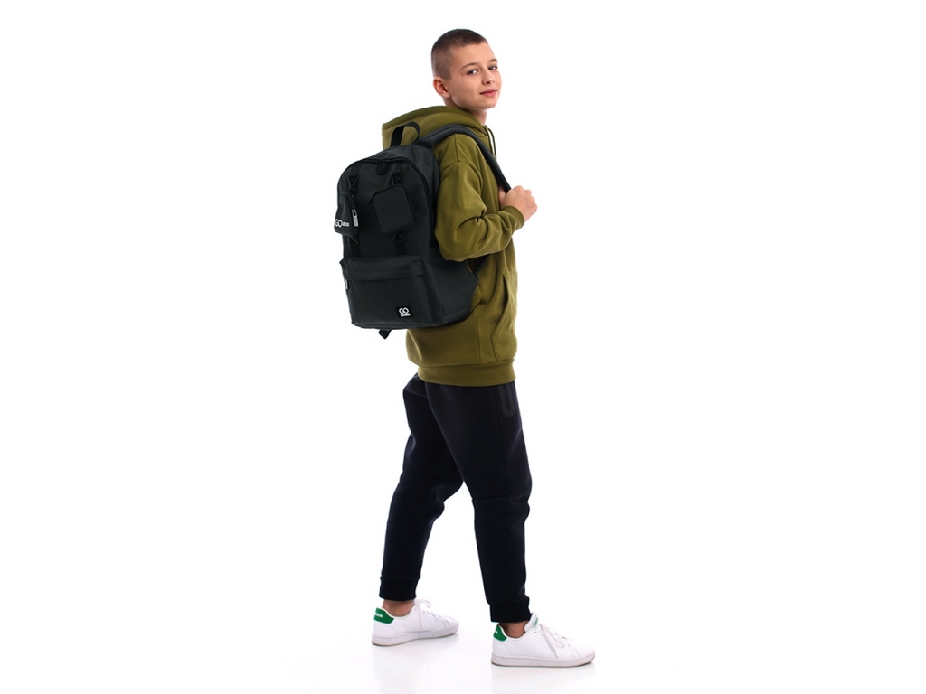 Рюкзак шкільний підлітковий чорний, GoPack