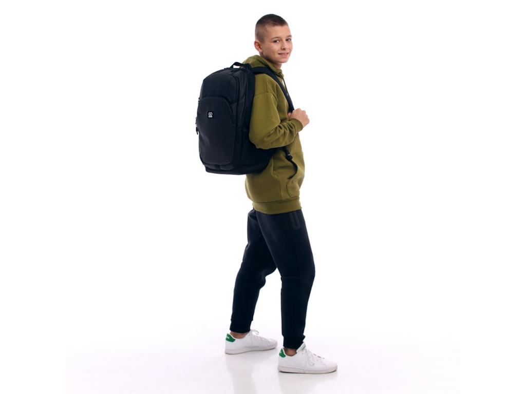 Рюкзак шкільний підлітковий чорний, GoPack