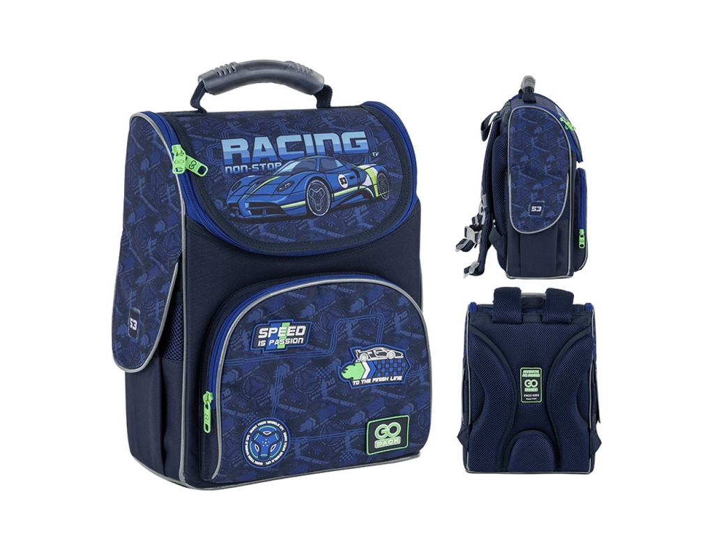 Рюкзак школьный каркасный Racing, GoPack